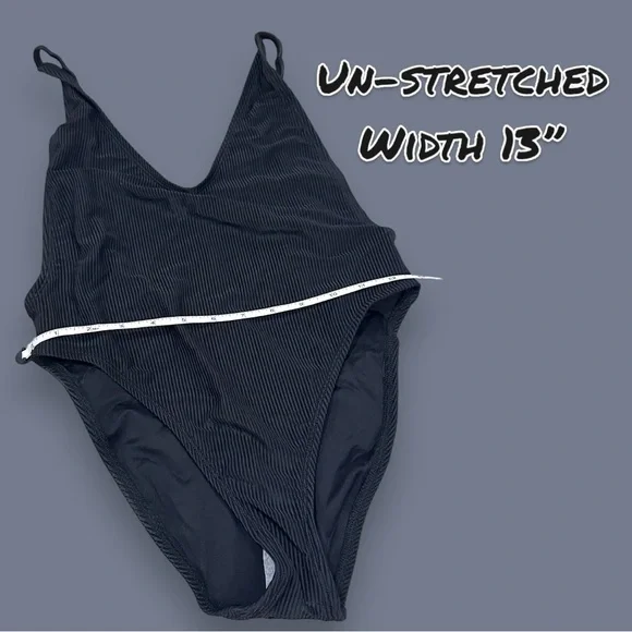 NWOT NASTY GAL Ribbed Open Back Black One Piece Swimsuit. Size Small 🏝️ - Picture 7 of 10